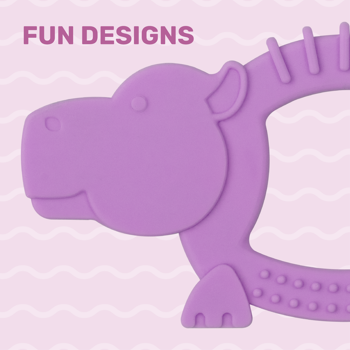 TinyTails Hippopotamus Silicone Teether