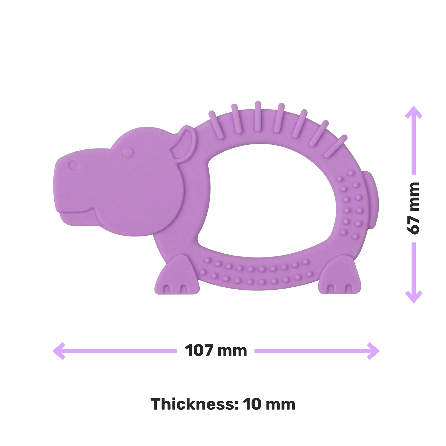 TinyTails Hippopotamus Silicone Teether