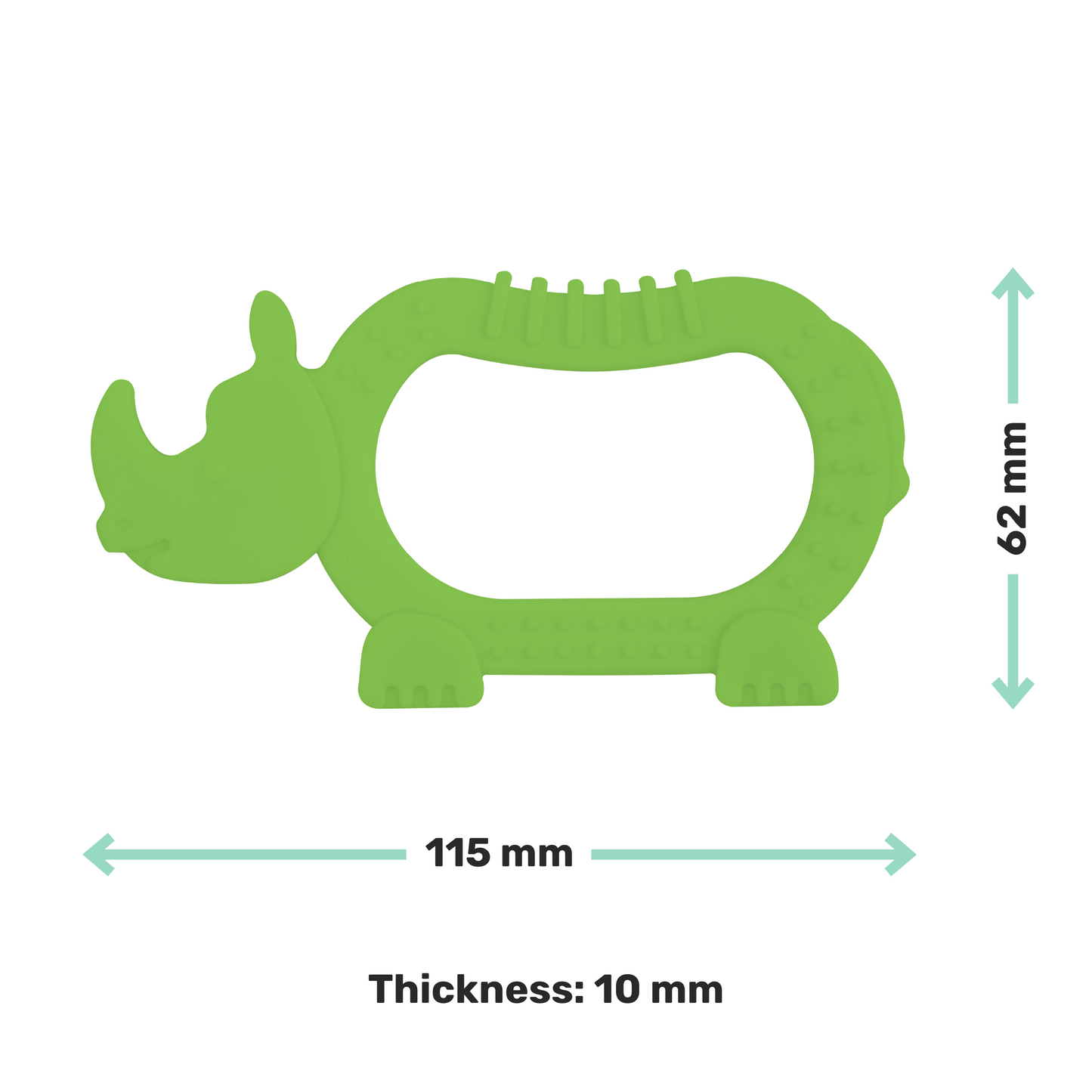 TinyTails Rhino Silicone Teether